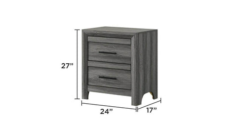 Denver Modern 5-Piece Full Gray Wood Bedroom Set - Sleep Galleria