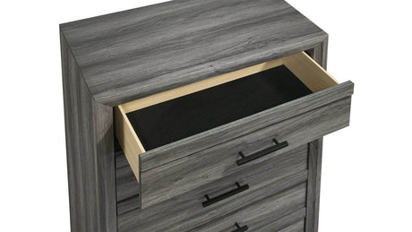 Denver Modern 5-Piece Full Gray Wood Bedroom Set - Sleep Galleria