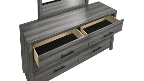 Denver Modern 5-Piece Full Gray Wood Bedroom Set - Sleep Galleria