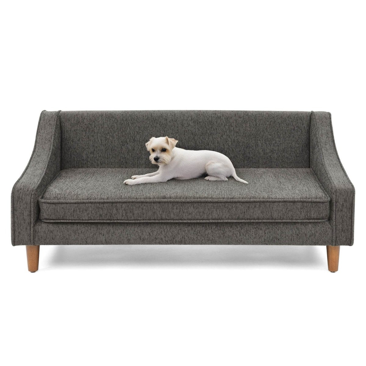 Durable Elevated Modern Linen Foam Dog Sofa Bed - Omega Lifestyles