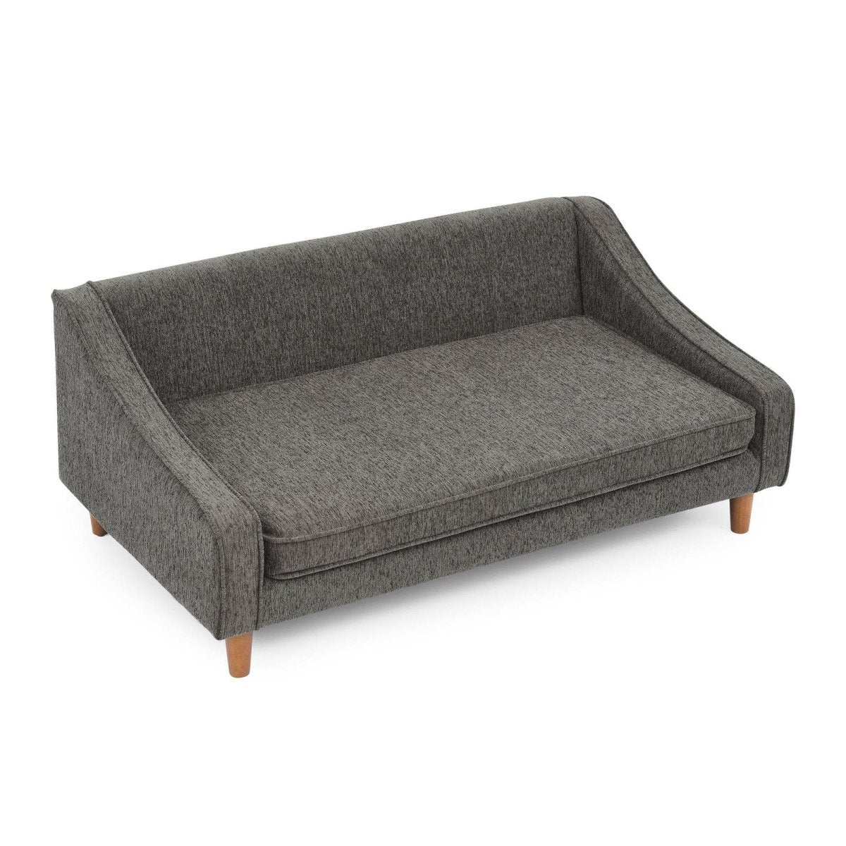 Durable Elevated Modern Linen Foam Dog Sofa Bed - Omega Lifestyles