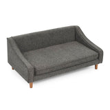 Durable Elevated Modern Linen Foam Dog Sofa Bed - Omega Lifestyles