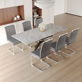 Elegant Extendable MDF Metal Dining Table With Chairs Set - Omega Lifestyles