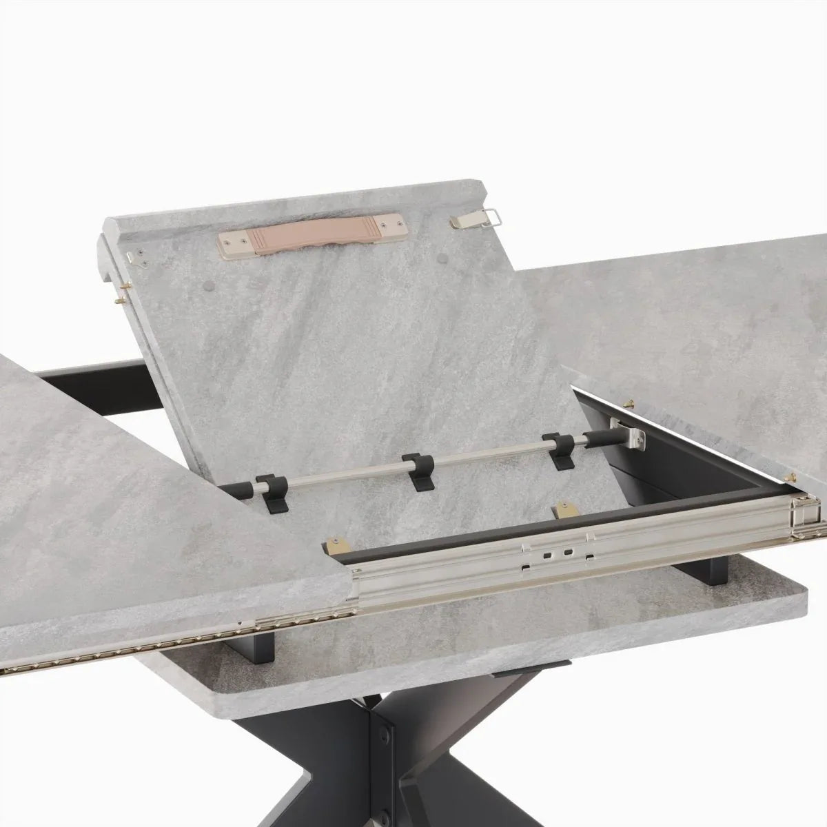 Elegant Extendable MDF Metal Dining Table With Chairs Set - Omega Lifestyles