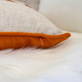 Embroidered Pumpkin Rust Polyester Lumbar Throw Pillow - Serenova - Omega Lifestyles