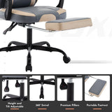 Ergonomic Leather Gaming Chair With Massage Lumbar Support - Omega Lifestyles