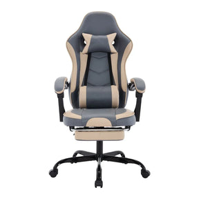 Ergonomic Leather Gaming Chair With Massage Lumbar Support - Omega Lifestyles