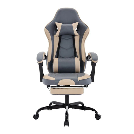 Ergonomic Leather Gaming Chair With Massage Lumbar Support - Omega Lifestyles