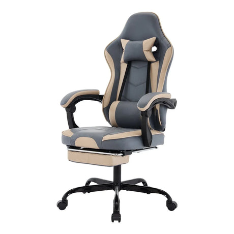 Ergonomic Leather Gaming Chair With Massage Lumbar Support - Omega Lifestyles