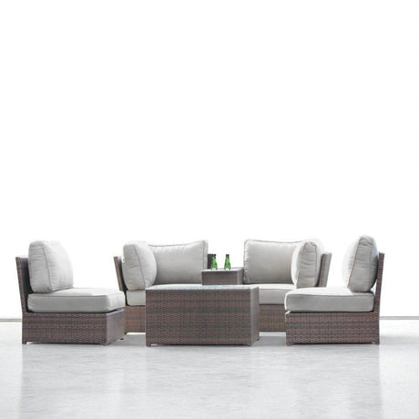 Espresso Weather - Resistant Wicker Outdoor Seating Set With Cushions - Serenova - Omega Lifestyles