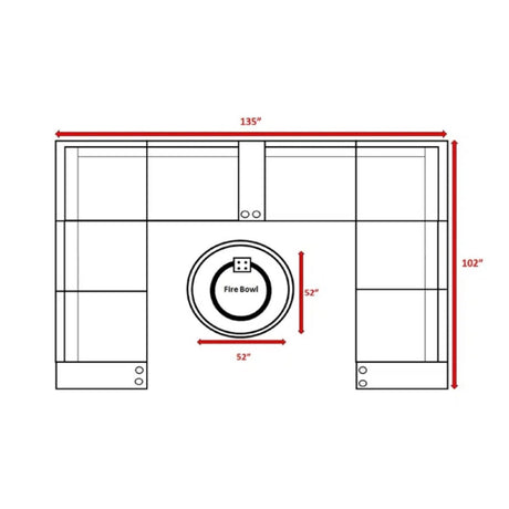 Espresso Wicker Outdoor Patio Seating Group With Fire Pit - Serenova - Omega Lifestyles