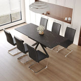 Expandable MDF Dining Table Set With Cushioned Chairs - Omega Lifestyles