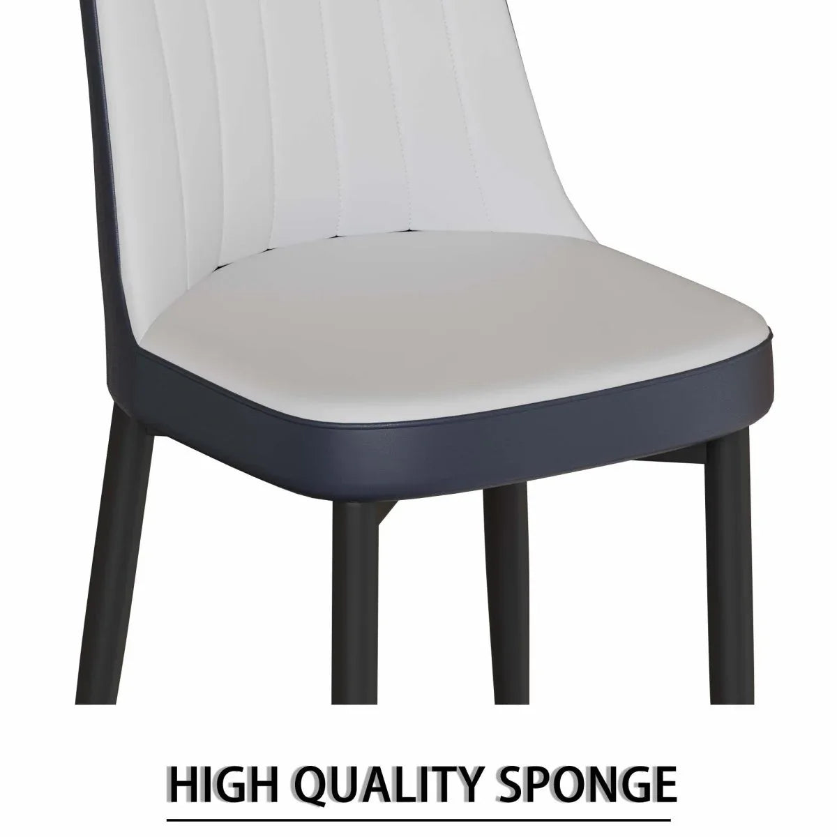 Expandable MDF Dining Table Set With Four Padded PU Chairs - Omega Lifestyles