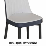 Expandable MDF Dining Table Set With Four Padded PU Chairs - Omega Lifestyles