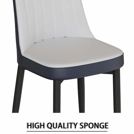 Expandable MDF Dining Table Set With Four Padded PU Chairs - Omega Lifestyles