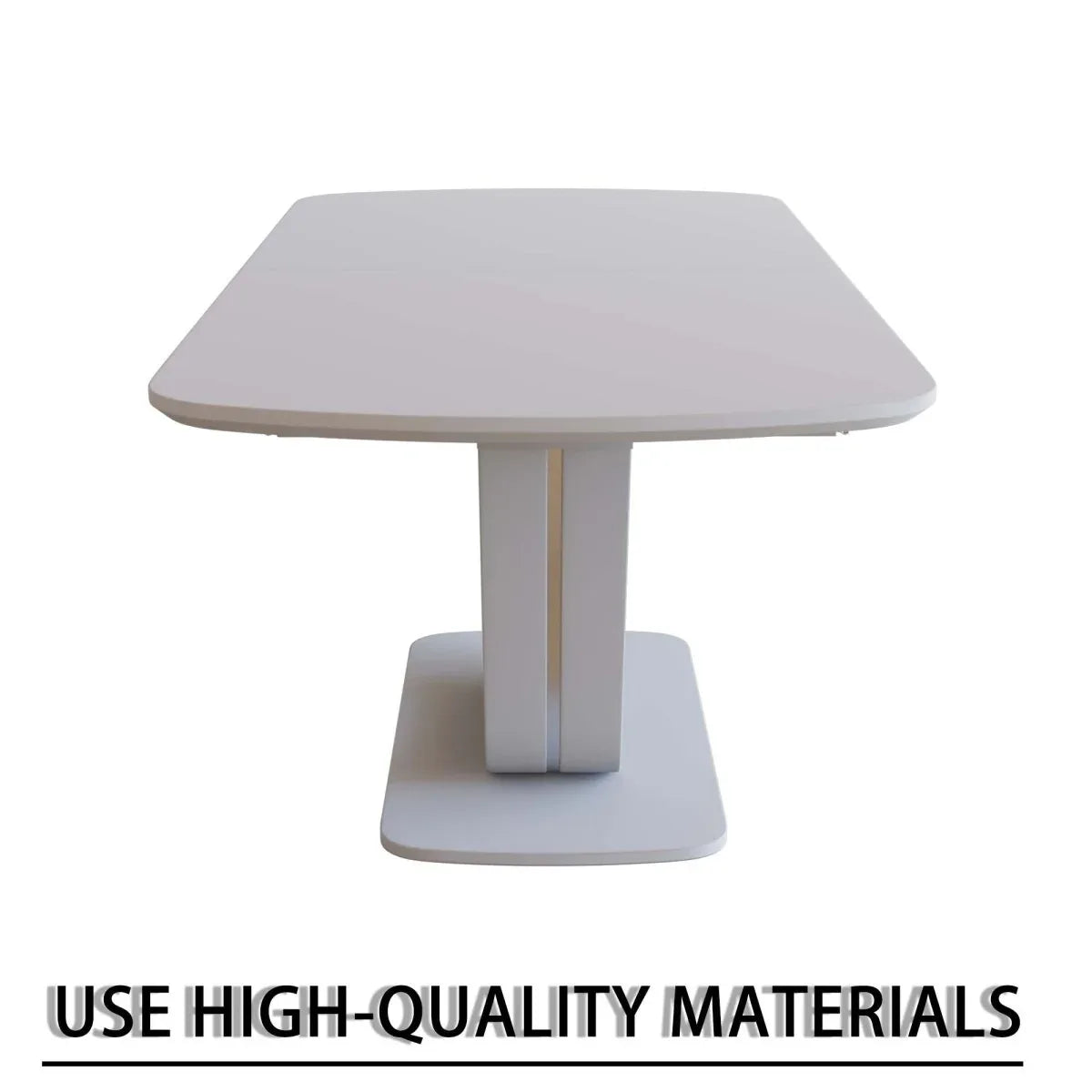 Expandable MDF Dining Table Set With Four Padded PU Chairs - Omega Lifestyles