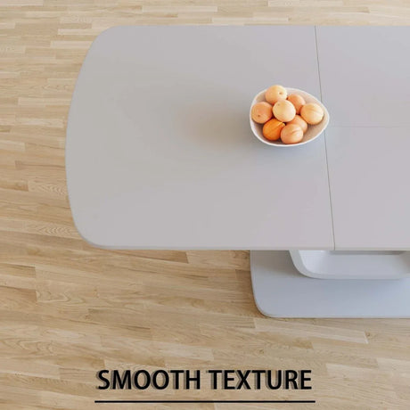 Expandable MDF Dining Table Set With Four Padded PU Chairs - Omega Lifestyles