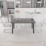 Expandable Modern Square Dining Table Set With Four Chairs - Omega Lifestyles