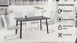 Expandable Modern Square Dining Table Set With Four Chairs - Omega Lifestyles