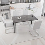 Expandable Modern Square Dining Table Set With Four Chairs - Omega Lifestyles