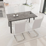 Expandable Modern Square Dining Table Set With Four Chairs - Omega Lifestyles