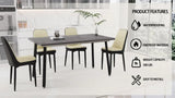 Expandable Rectangular Dining Table With Four PU Chairs - Omega Lifestyles
