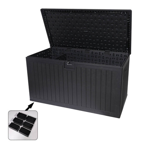 Extra Large Waterproof Resin Outdoor Storage Deck Box - Serenova - Omega Lifestyles