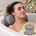 Extra Soft 4D Mesh Bath Pillow With Suction Cups - Omega Lifestyles