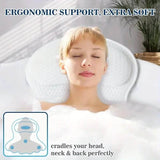 Extra Soft 4D Mesh Bath Pillow With Suction Cups - Sleep Galleria