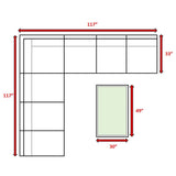 Extra - Wide Wicker Outdoor Seating Set With Cushions And Glass Table - Serenova - Omega Lifestyles