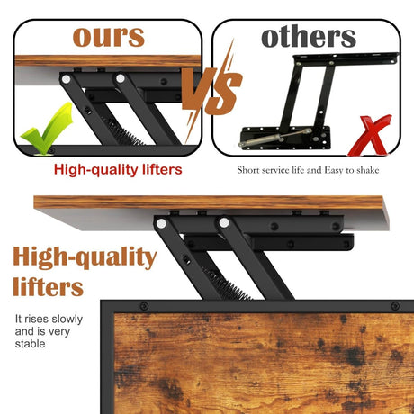 Farmhouse Lift - Top Coffee Table With Storage - Serenova - Omega Lifestyles