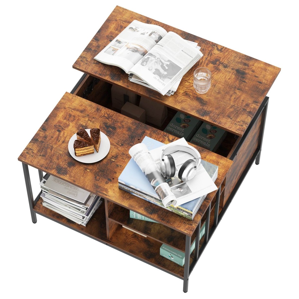 Farmhouse Lift - Top Coffee Table With Storage - Serenova - Omega Lifestyles