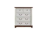 Farmhouse Style 5-Drawer Walnut MDF Dresser Chest - Sleep Galleria