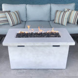Fiber Reinforced Concrete Propane Outdoor Fire Pit Table - Serenova - Omega Lifestyles