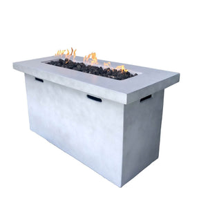 Fiber Reinforced Concrete Propane Outdoor Fire Pit Table - Omega Lifestyles