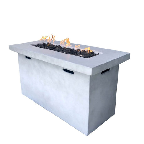 Fiber Reinforced Concrete Propane Outdoor Fire Pit Table - Serenova - Omega Lifestyles