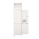 Fluted Tall Arched White MDF Pantry Cabinet - Omega Lifestyles