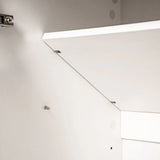 Fluted Tall Arched White MDF Pantry Cabinet - Omega Lifestyles