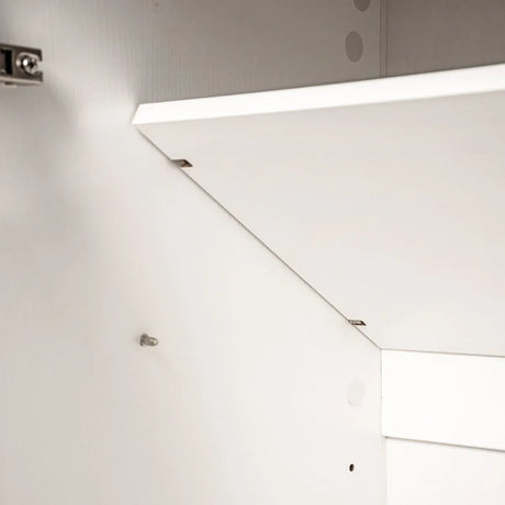 Fluted Tall Arched White MDF Pantry Cabinet - Omega Lifestyles