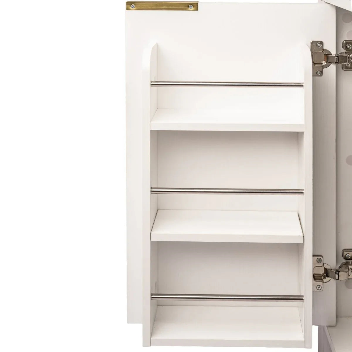 Fluted Tall Arched White MDF Pantry Cabinet - Omega Lifestyles