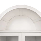 Fluted Tall Arched White MDF Pantry Cabinet - Omega Lifestyles
