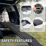 Folding Portable Aluminum Alloy Dog Ramp With Non-Slip Surface - Sleep Galleria