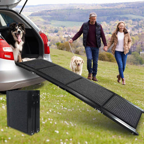 Folding Portable Aluminum Alloy Dog Ramp With Non-Slip Surface - Omega Lifestyles