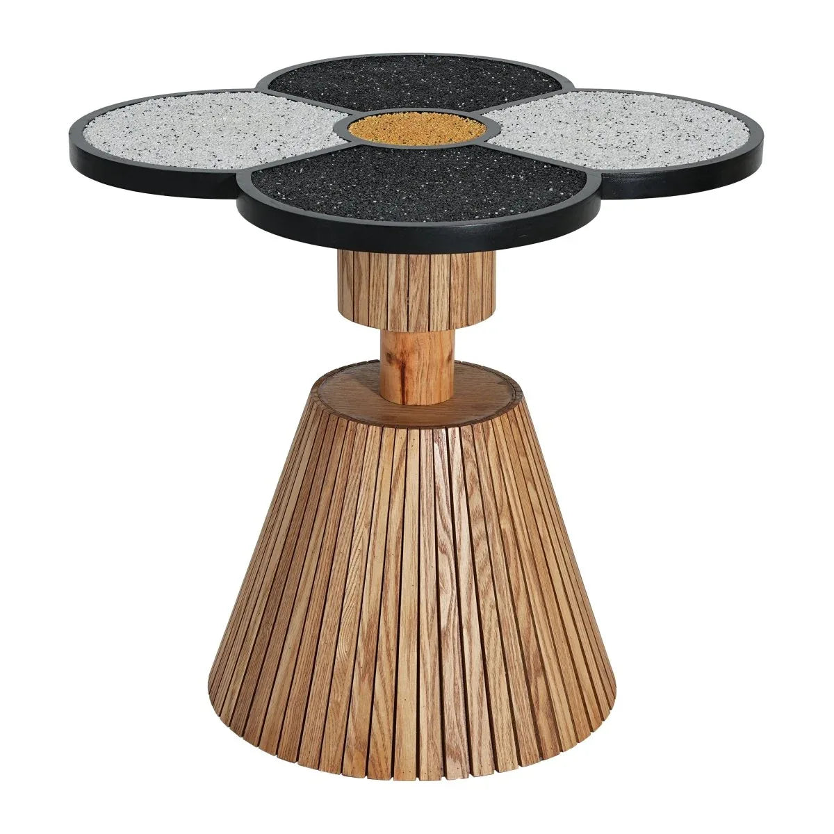Four-Leaf Clover MDF Accent Side Table for Small Spaces - Omega Lifestyles