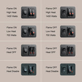 Freestanding Electric Fireplace Stove With 3D Flame Effect - Omega Lifestyles