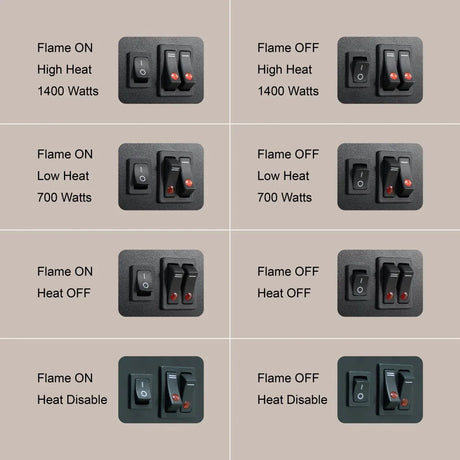 Freestanding Electric Fireplace Stove With 3D Flame Effect - Omega Lifestyles