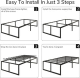 Full 16 - Inch Heavy Duty Metal Bed Frame - Serenova - Omega Lifestyles