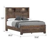 Full Engineered Wood Bookcase Bed Frame - Serenova - Omega Lifestyles