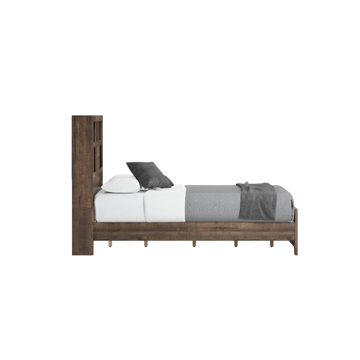 Full Engineered Wood Bookcase Bed Frame - Serenova - Omega Lifestyles