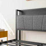 Full Full Size Bed Frame With Storage Headboard Charging Station - Serenova - Omega Lifestyles